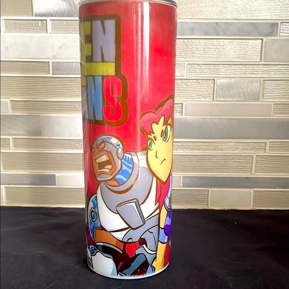 Teen Titans Tumbler. Stainless Steel Vacuum Tumbler With Sliding Lid - Picture 6 of 14